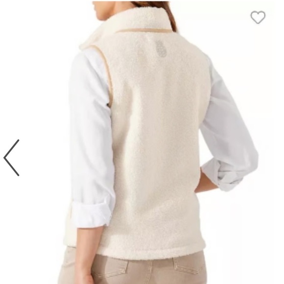 Tommy Bahama Faux Shearling Vest in Coconut L - Picture 3 of 9